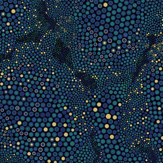 Benartex Traditions - Shangri-La - Abstract Tile Texture, Teal