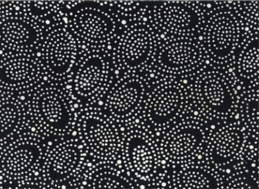 Benartex Batiks - Bali Sandy Isle - Gems, Black