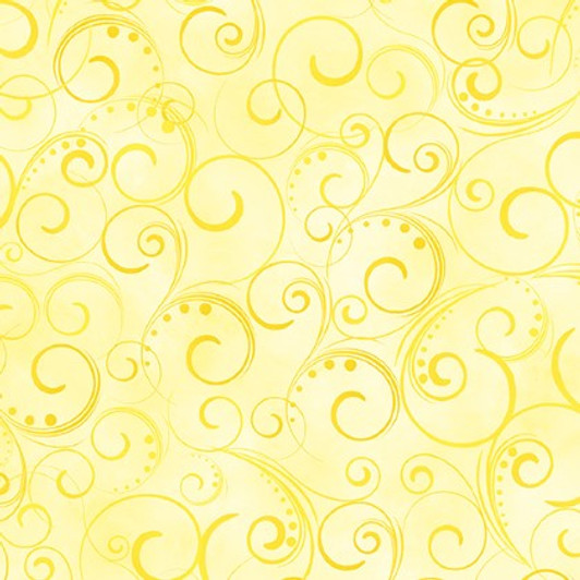 Benartex - 108" Swirling Splendor, Yellow