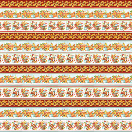 Blank Quilting - Autumn Blessings - Repeating Stripe, Orange