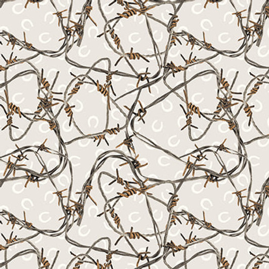 Blank Quilting - Cowboy Culture - Barbed Wire, Lt Gray