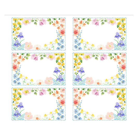 Clothworks - Spring Has Sprung - 36" Placemat Panel, White