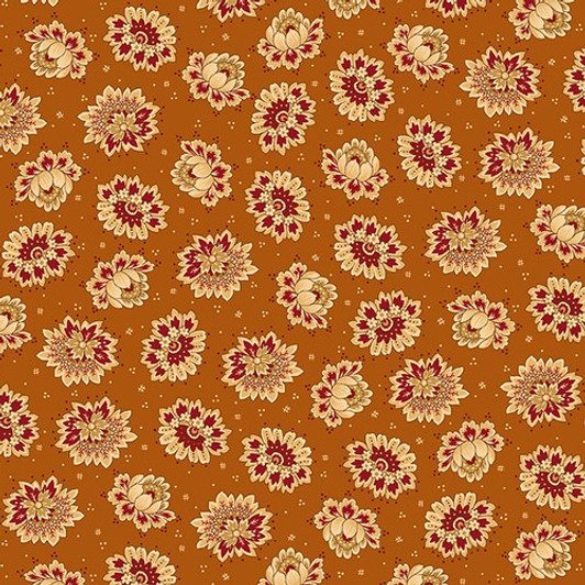 Henry Glass - Quiet Grace - Tossed Blossoms, Orange