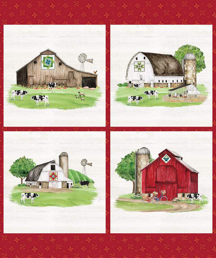 Riley Blake - Spring Barn Quilts - 36" Pillow Panel, Multi