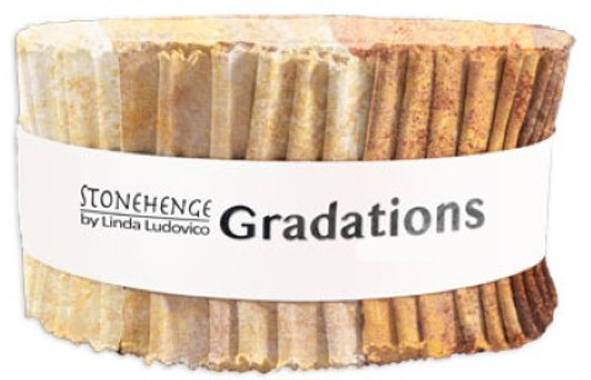 Northcott - Stonehenge Gradations II - 40 x 2½" Strip Roll, Canyon