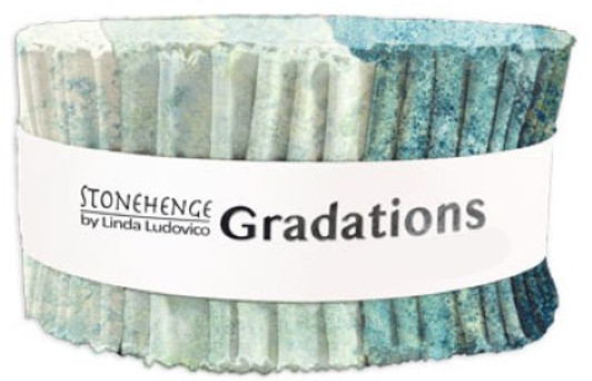 Northcott - Stonehenge Gradations II - 40 x 2½" Strip Roll, Blue Planet