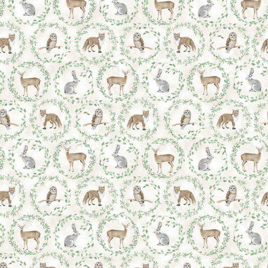 Blank Quilting - Jaded Forest - Medallions, Ivory