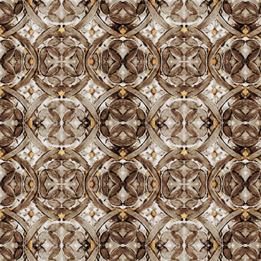 Quilting Treasures - Bear Hugs - Geo Medallion, Brown