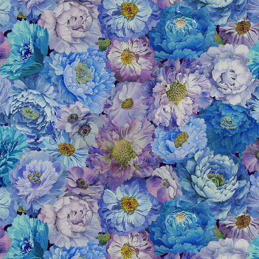 Timeless Treasures - Butterfly Dreams - Fancy Packed Floral, Multi