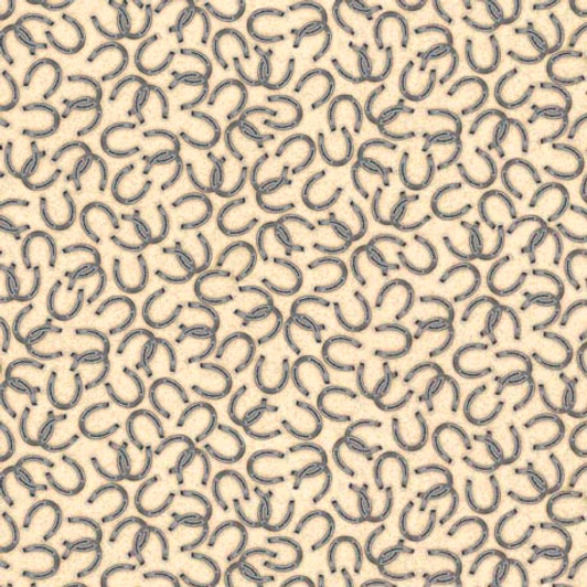 Quilting Treasures - Horse Country - Horseshoes, Cream