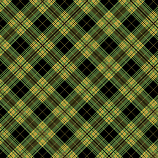 Benartex Kanvas - Cider House - Autumn Plaid, Black/Olive