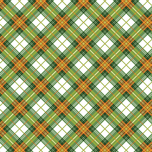 Benartex Kanvas - Cider House - Autumn Plaid, Ivory/Sage