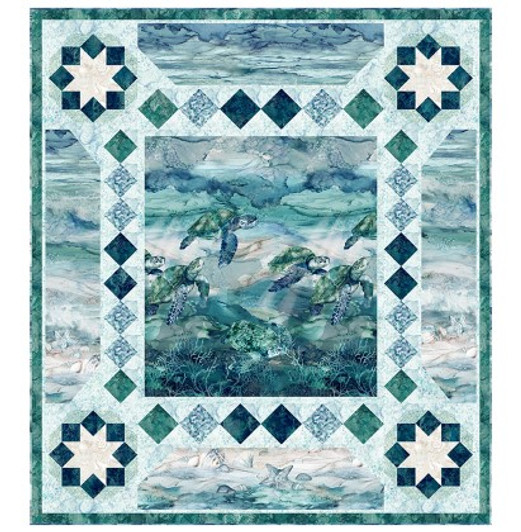 Northcott Pattern - Sea Travelers - Based on Sea Breeze Coll. - Size: 67" x 75"