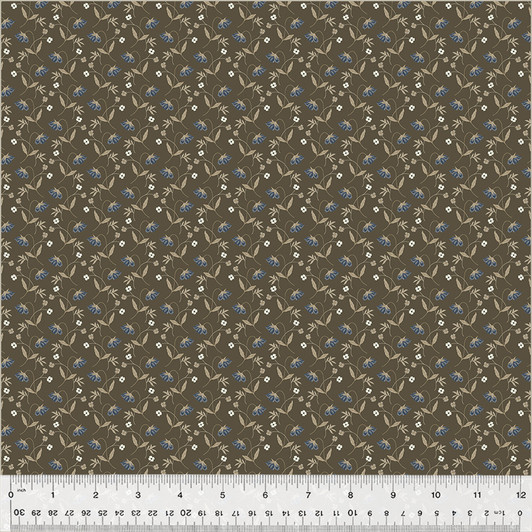 Windham Fabrics - Oxford - Flower Drops, Brown