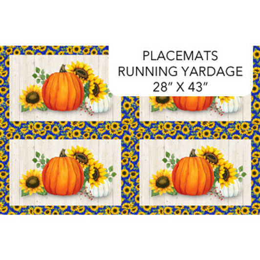 Northcott - Autumn Gathering - 28" Placemats, Cream