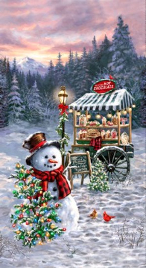 Timeless Treasures - Frosty Delights - 24" Snowman Panel, Multi