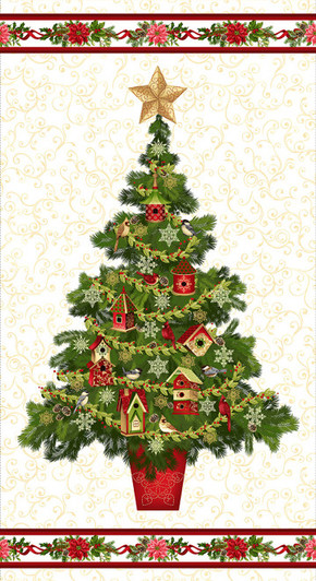 Studio E - 'Tis the Season - 24" Banner Panel, Cream