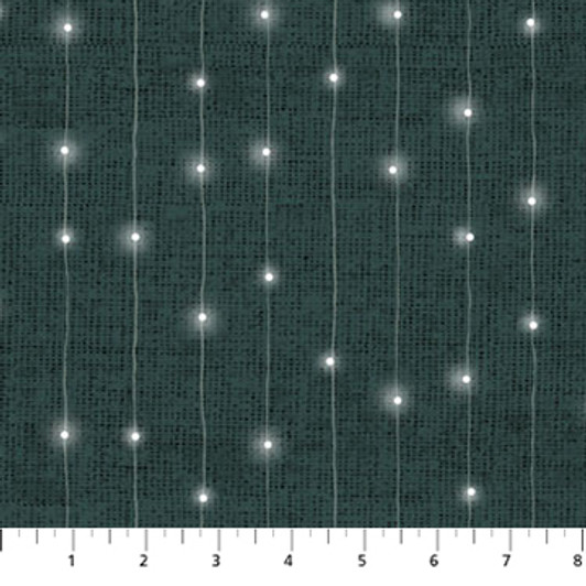 Figo Fabrics - Winter Dreams - Lines With Dots, Green