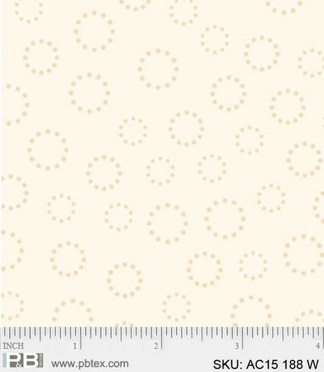 P & B Textiles - Apple Cider 15 - Dot Circles, Cream