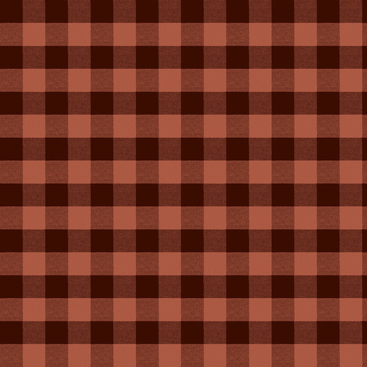 Clothworks - Snow Mountain - Plaid, Dark Rust