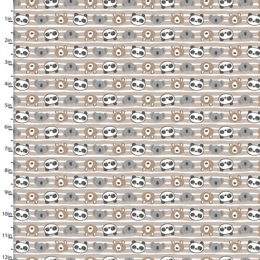 3 Wishes - Cuddle Cubs Flannel - Cuddle Faces, Tan