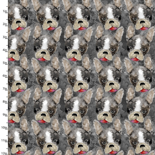 3 Wishes - Raise The Woof - Frenchie Kisses, Gray