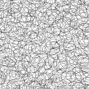 Oasis - 118" Simplicity - Scribbles, White on White