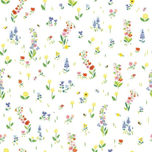 Riley Blake - 100 Aker Woods - Picnic Meadow, White