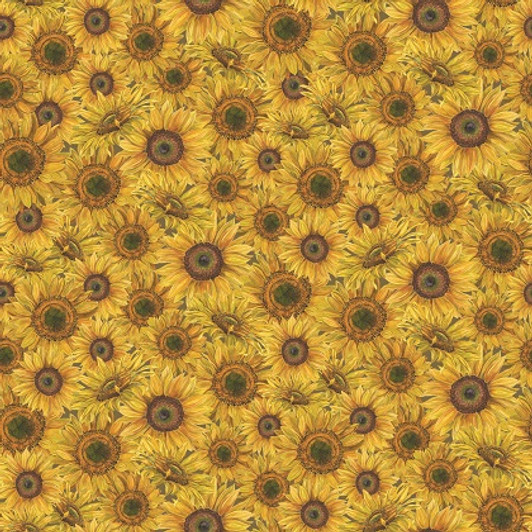 Riley Blake - Honey Bees & Flowers Please - Sunflower Bouquet, Yellow