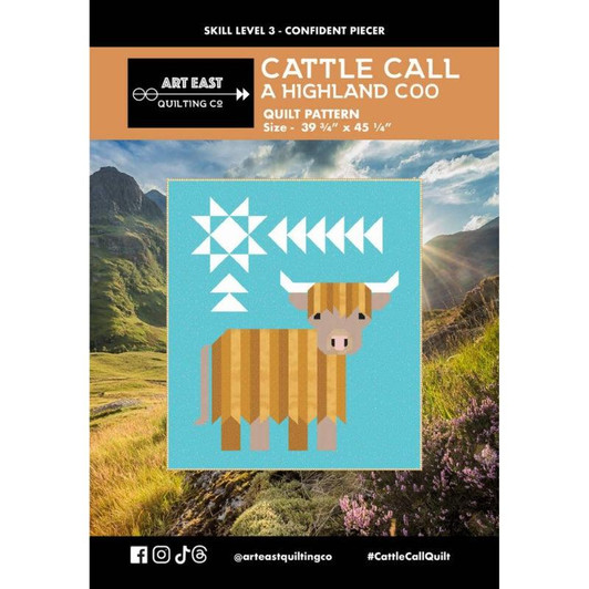 Riley Blake Quilting Pattern - Cattle Call - A Highland Coo