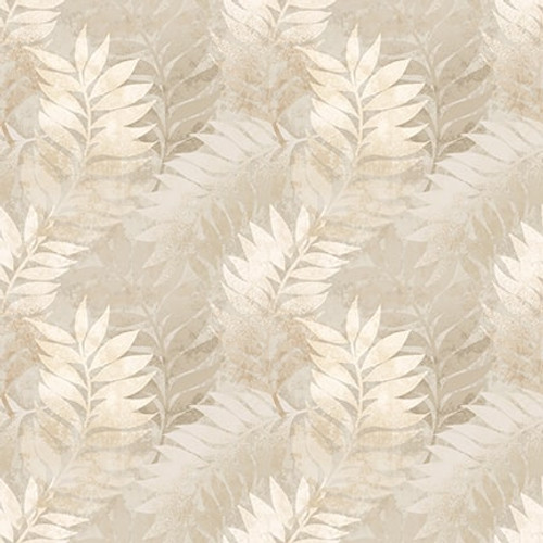 Blank Quilting - Purely Neutral - Leaves, Ivory