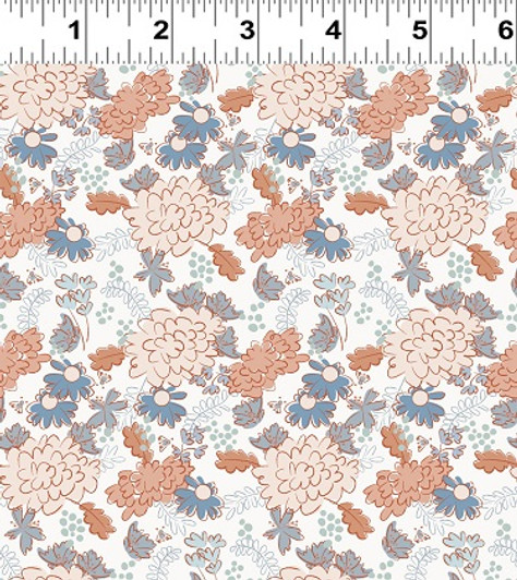 Clothworks - Firefly - Mini Floral, Light Cream