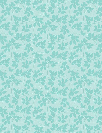 Wilmington Prints - Meadow Melody - Leaf Toss, Teal
