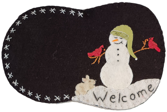 Gigi's Wool Patterns - Mug Rug Pattern - Welcome - #MR5