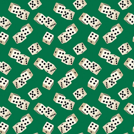 Benartex Kanvas Studio - Let's Play - Roll The Dice, Green