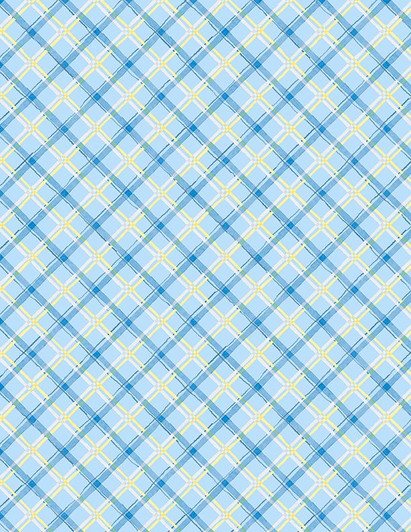 Wilmington Prints - Gnome-Grown - Plaid, Blue