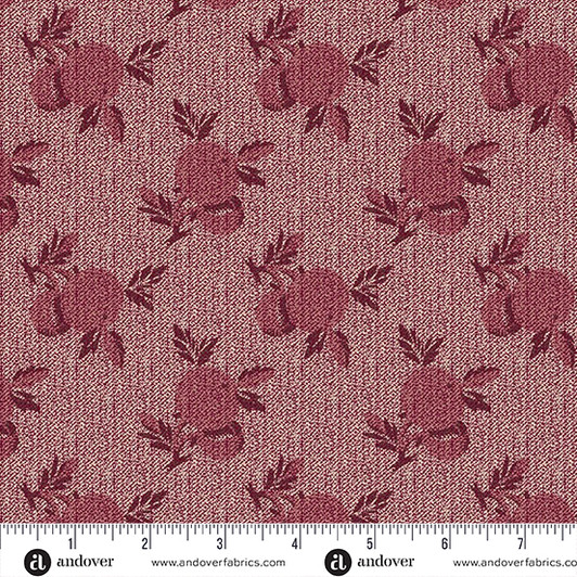 Andover Fabrics - Dahlia - Crab Apple, Wine