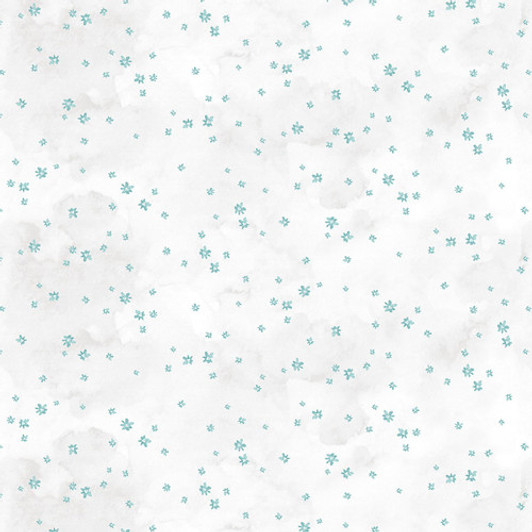 Henry Glass - Soft Spoken - Asterisk Flower, Turquoise