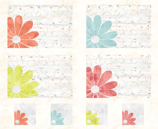 Henry Glass - Soft Spoken - 36" Placemat Panel, Garden