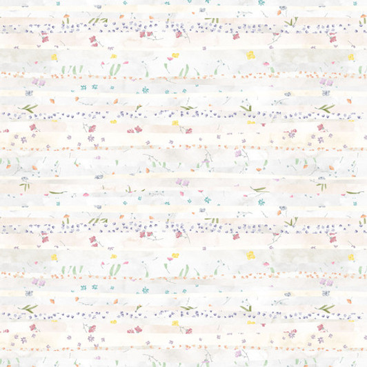 Henry Glass - Soft Spoken - Pressed Flower Stripe, Potpourri