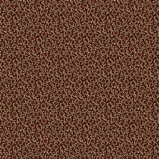 Marcus Fabrics - Paula's New Companions - Flower Vine, Brown