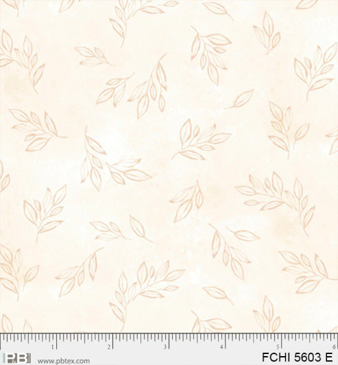 P & B Textiles - Floral Chic - Sprigs, Ecru