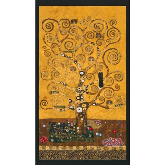 Robert Kaufman - Gustav Klimt - 24" Tree Panel, Gold
