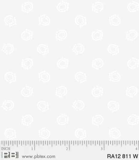 P & B Textiles - Ramblings 12 - New Geo, White on White