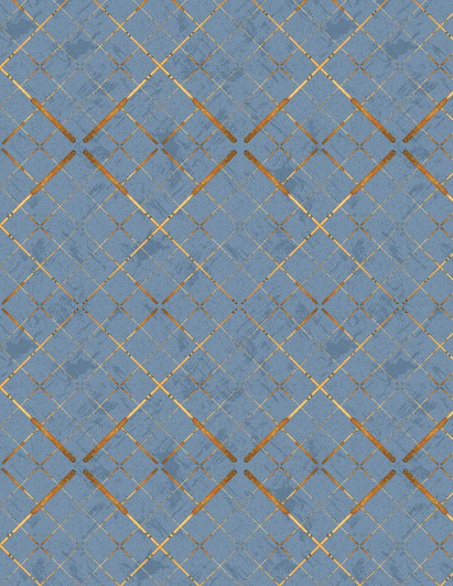 Wilmington Prints - Gone Fishing - Plaid, Blue