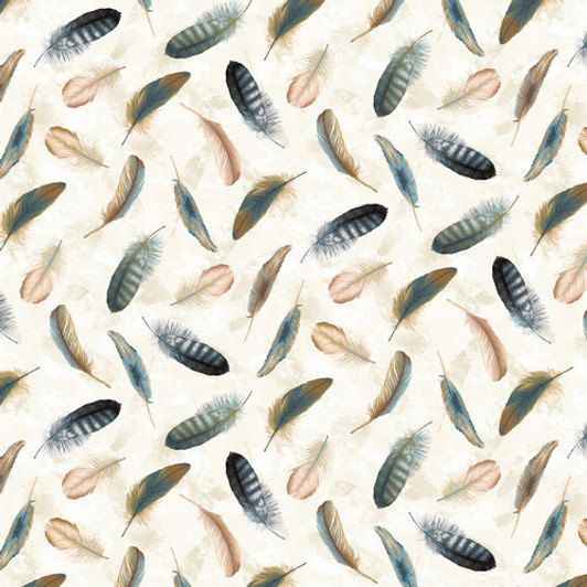 Henry Glass - Garden Symphony - Feathers, Cream