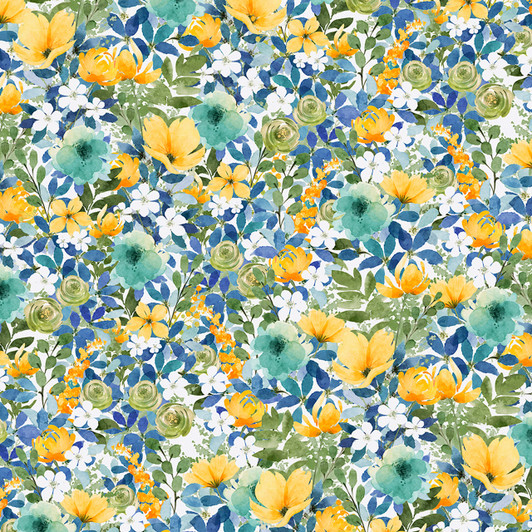 Wilmington Prints - Sunlit Serenade - Packed Floral, Multi