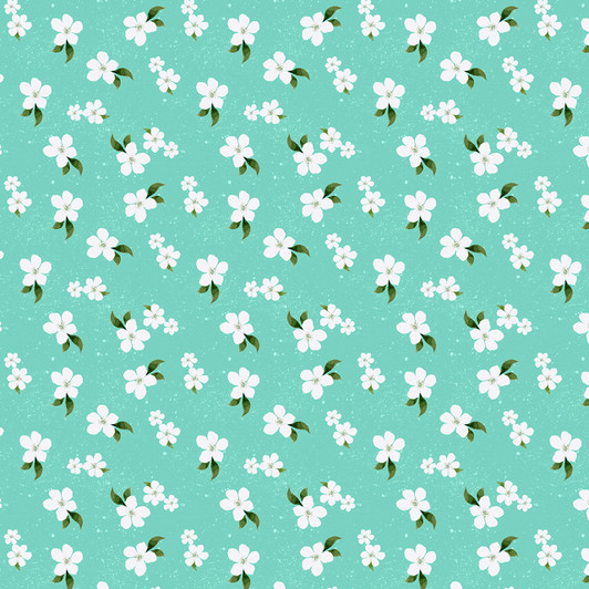 Wilmington Prints - Sunlit Serenade - Small Floral, Teal
