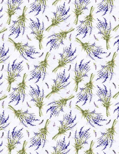 Wilmington Prints - Lavender Lemonade - Lavender Bunches, Lavender