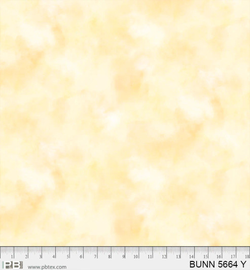 P & B Textiles - Bunnies & Blooms - Textured, Yellow
